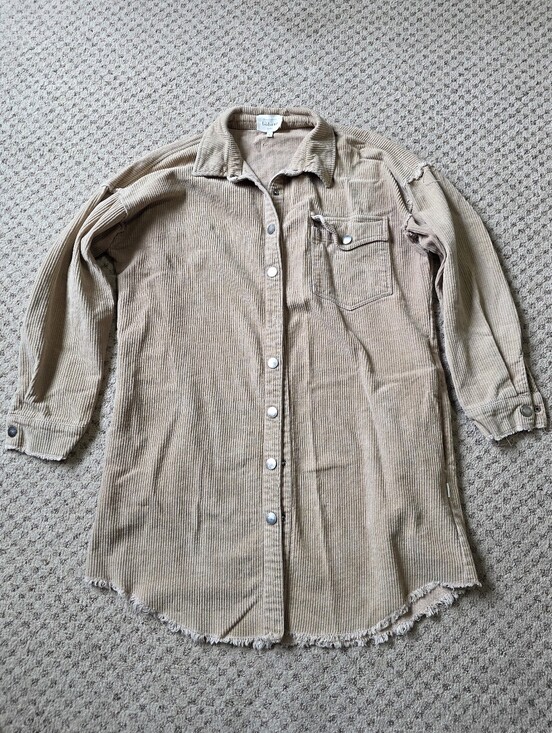 bohme Tops - Bohme Corduroy Snap Shirt Jacket in Camel